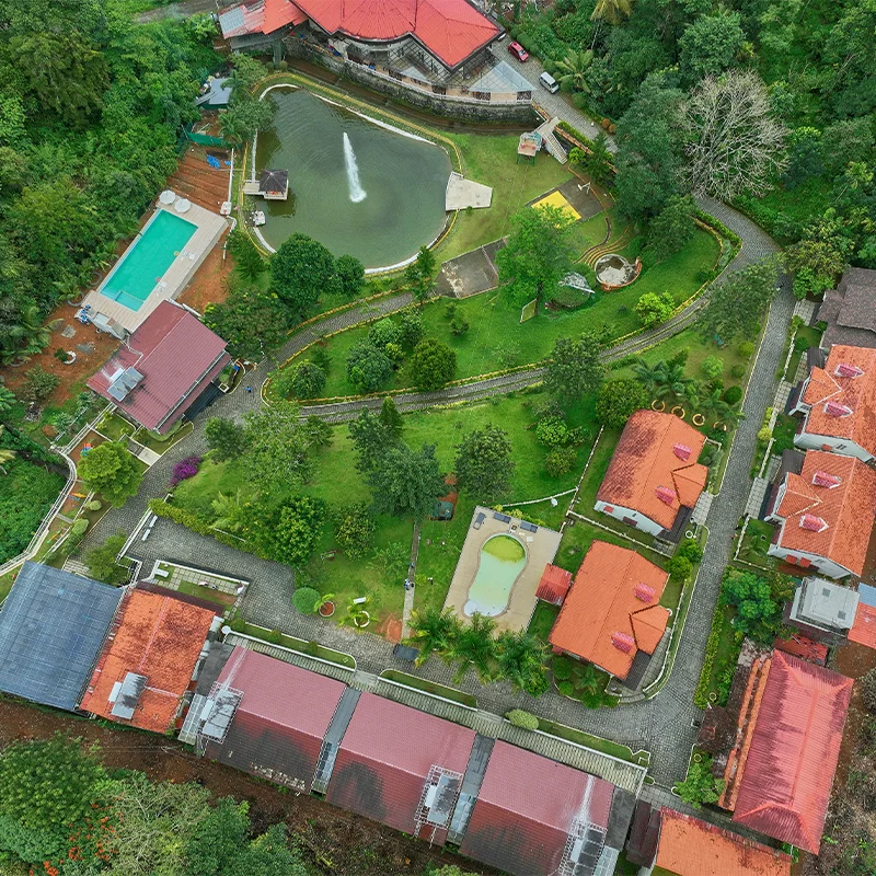 The resort from above